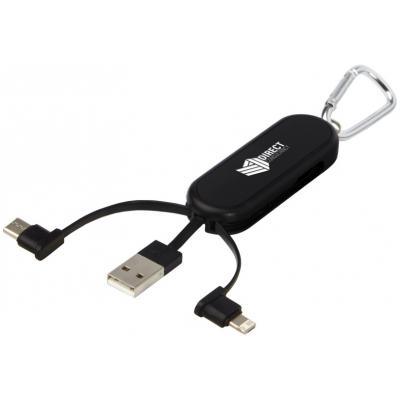 Image of Gleam Light-up Dual Charging Cable with Carabiner