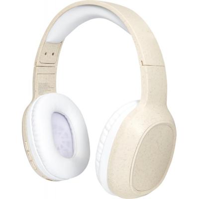 Image of Riff wheat straw Bluetooth® headphones with microphone