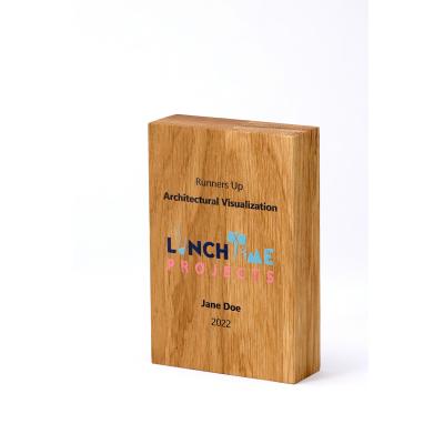 Image of 15cm x 10cm x 3.5cm Beech Rectangle Award