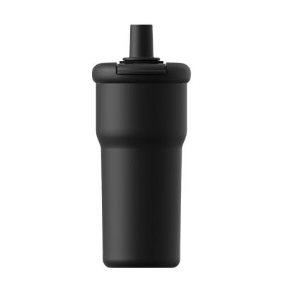 Image of Roca 600ml recycled insulated stainless steel cup with straw